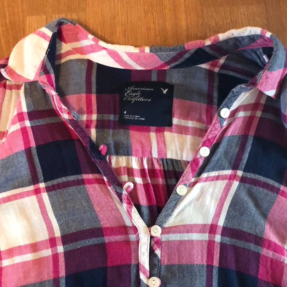 Plaid American Eagle Shirt - Picture 2 of 6